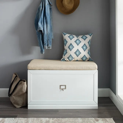 Crosley Furniture Harper Entryway Bench In White