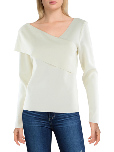 Lauren Ralph Lauren Womens Fitted Asymmetric Pullover Sweater In Multi
