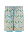 Casablanca Ping Pong Silk Shorts In Ping Pong Print