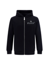 Philipp Plein Black Hoodie With Logo Print In Black