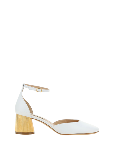 Casadei Cleo Emily Pumps In Minor+opera Or Bianco