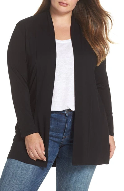 Vince Camuto Open Front Cardigan In Rich Black