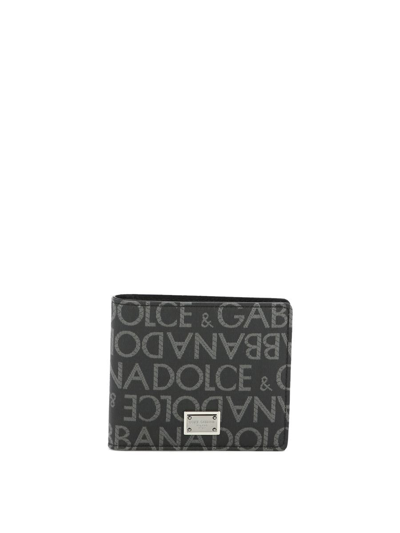 Dolce & Gabbana "jacquard" Wallet In Black