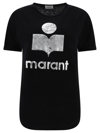 Isabel Marant Cotton T-shirt With Frontal Logo In Black