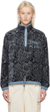 Story Mfg. Navy Mineral Sweater In Blue Spiral