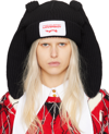 Charles Jeffrey Loverboy Black Chunky Rabbit Beanie In Black