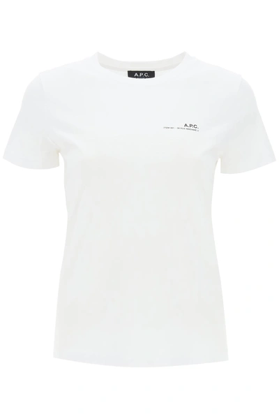 Apc Item T-shirt In Bianco