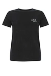 Apc A.p.c. Women Organic Cotton T-shirt With Logo Embroidery In Black