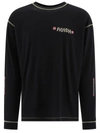 Adish Black Contrast Long Sleeve T-shirt In Black