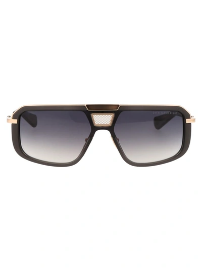 Dita Sunglasses In Satin Crystal Grey - White Gold To Clear
