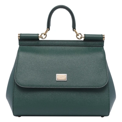 Dolce & Gabbana Sicily Tote Bag In Green