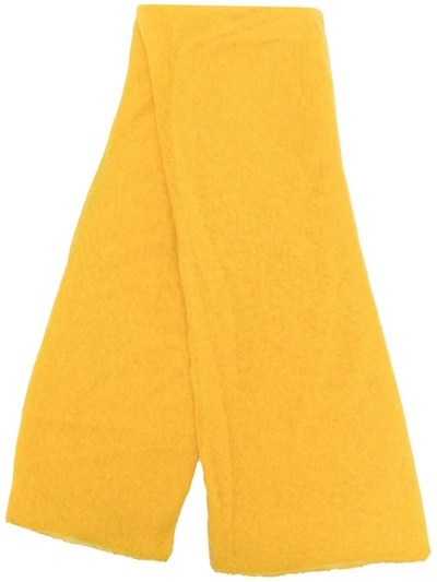 Botto Giuseppe Lightweight Cashmere Scarf In Yellow