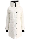 Canada Goose Shelburne Logo-patch Parka Coat In White
