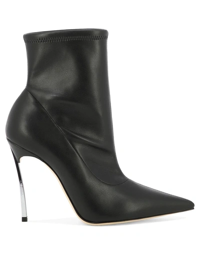 Casadei "blade Lab" Ankle Boots In Black