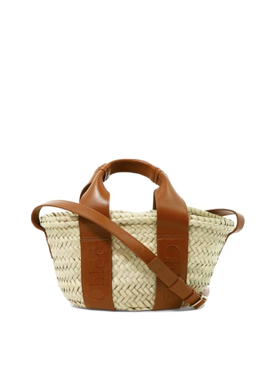 Chloé Chloe Womens Caramel Sense Jute Basket Bag In Beige