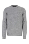 Dolce & Gabbana Gray Wool Knitted Round Neck Pullover Sweater In Black