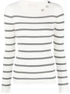 Liu •jo Appliqué-detail Striped Sweatshirt In Black