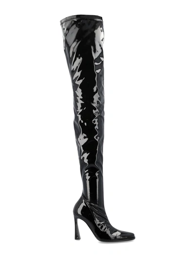 Magda Butrym Woman Knee Boots Black Size 7 Textile Fibers