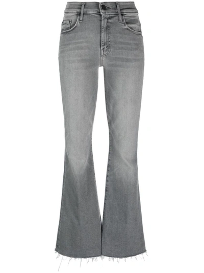 Mother The Weekender Fray Jeans Gray In Grey