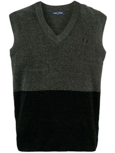 Fred Perry Fp Colorblock Chenille Tank Clothing In Green