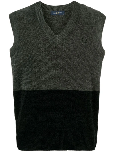 Fred Perry Fp Colourblock Chenille Tank Clothing In Green