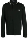 FRED PERRY FRED PERRY FP LONG SLEEVE TWIN TIPPED SHIRT CLOTHING