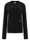 Ganni Brushed Alpaca And Wool Sweater In Black