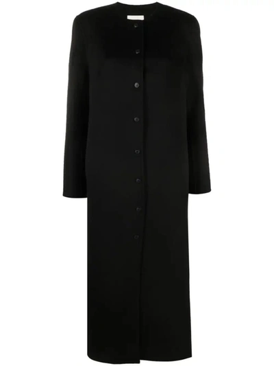 Loulou Studio Long Cashmere-blend Trench Coat In Black
