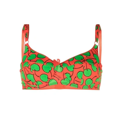 Moschino Graphic-print Clasp-fastening Bra In A1127 Fantasy Print