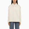 Palm Angels Track Shirt With Side Bands In Beige