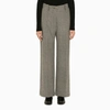 Patou Grey Herringbone Regular Trousers In Grey