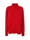 Phiili No Sewing Turtleneck Pullover In Red