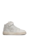 Saint Laurent Leather High-top Sneakers With Logo In White