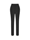 Saint Laurent Black Tailored Pants With Welt Pockets In Wool Woman In Black
