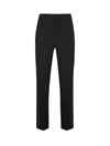 Saint Laurent Wool Trousers With Pinstripes And Pockets In Black