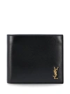 Saint Laurent Smooth Black Calfskin Bifold Wallet In Black