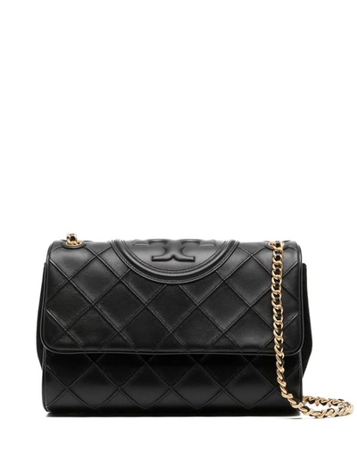 Tory Burch Fleming Shoulder Bag In Black