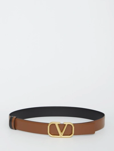 Valentino Garavani Vlogo Signature Belt In Black