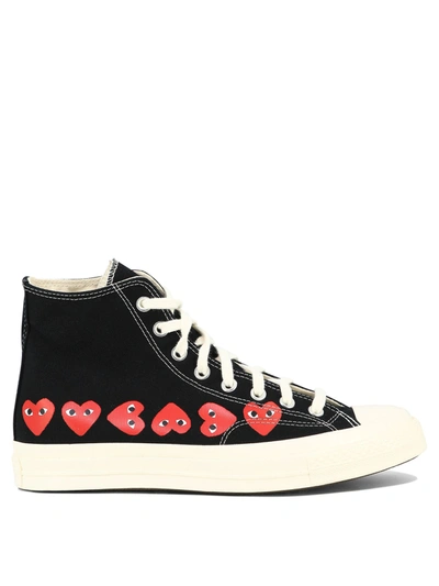 Comme Des Garçons Play "small Hearts" Trainers In Black