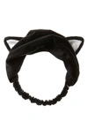 I Dew Care Black Cat Skin Care Headband In Black