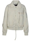 BLUMARINE BLUMARINE IVORY DENIM BOMBER JACKET