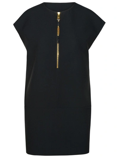 Moschino Zip Dress In Black