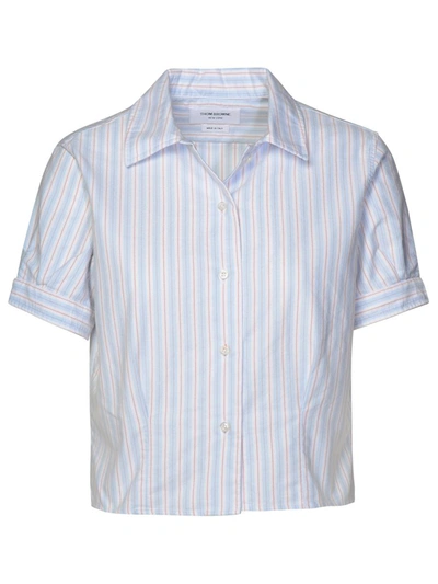 Thom Browne Multicolor Cotton Shirt In Blue