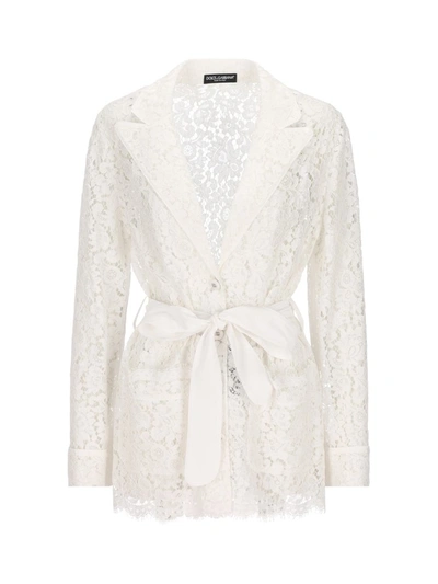 Dolce & Gabbana Lace Jacket In White