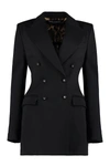 Dolce & Gabbana Double-breasted Blazer Jacket In Black