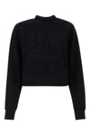 Palm Angels Women's Black Plush Embossed Logo In Black