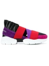 Pucci Ruffled Slip-on Sneakers In Red