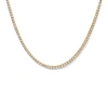 DIANA M. 14 KT YELLOW GOLD, 16" DIAMOND TENNIS NECKLACE FEATURING 11.75 CTS TW DIAMONDS