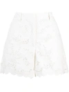 SELF-PORTRAIT LACE SHORTS IN WHITE