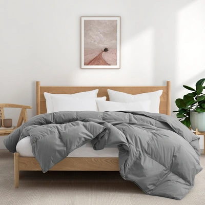 PUREDOWN GOOSE FEATHER DOWN ALLSEASON COMFORTER GRAY